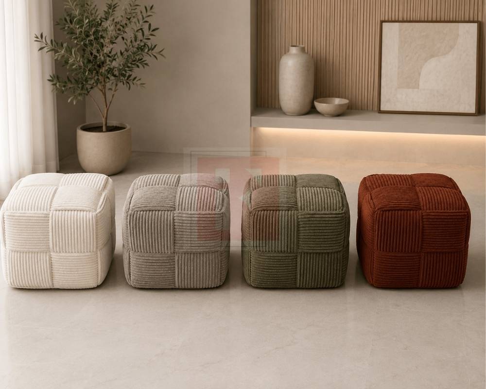 Textured Cube Stool photo 2