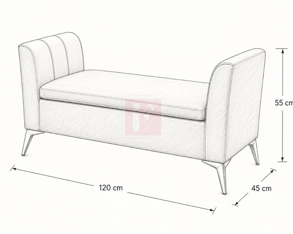 Upholstered Bench with Lift-Up Storage photo 2