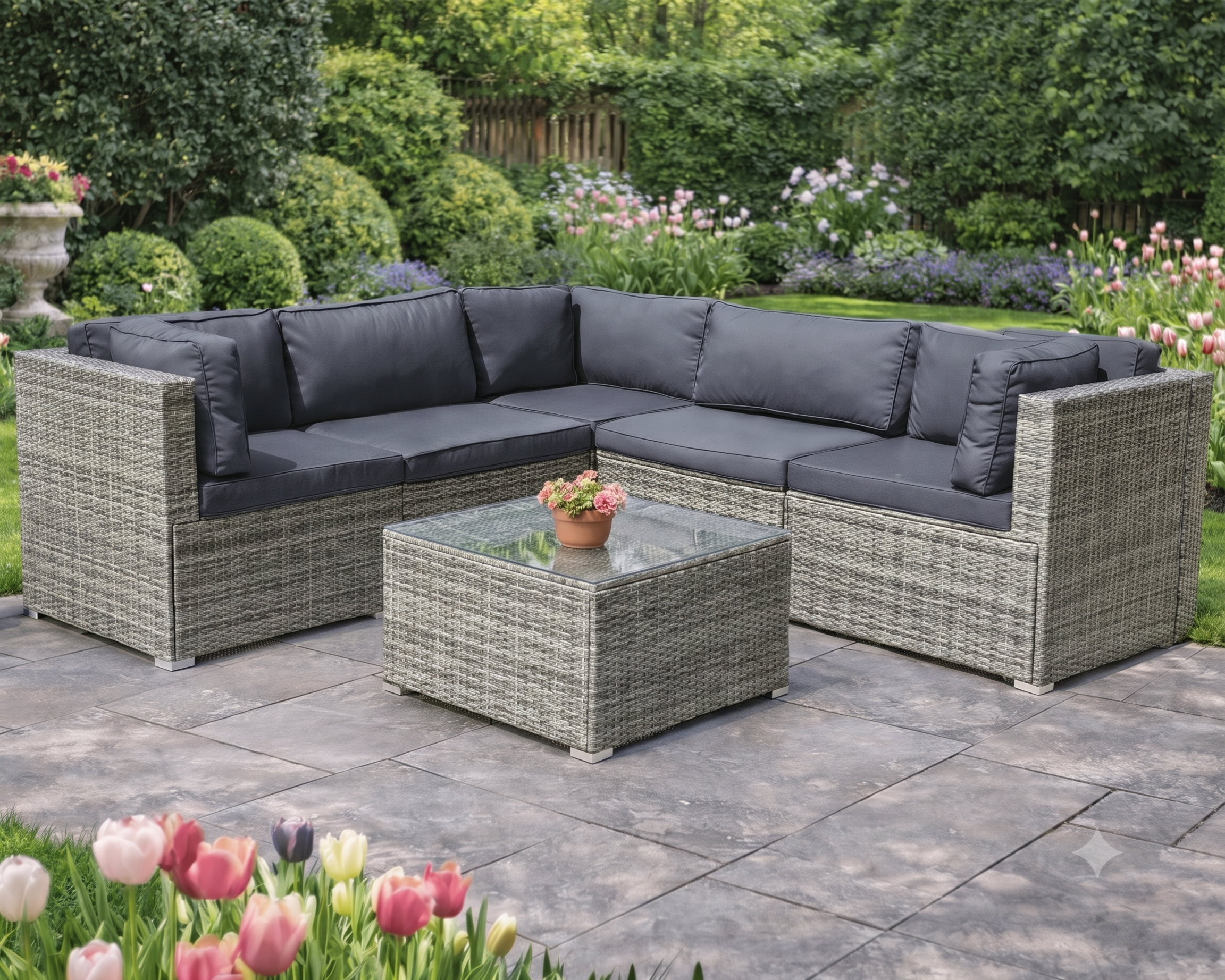 Rattan Corner Lounge Set photo 2