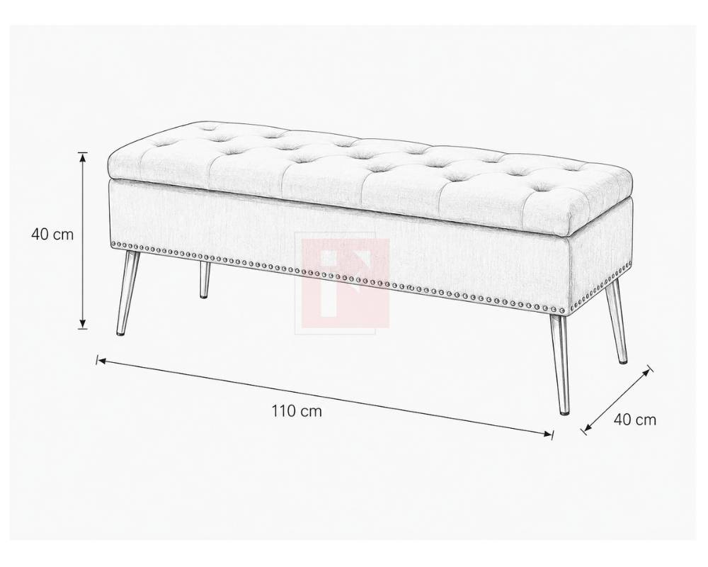 Button Tufted Upholstered Storage Bench photo 5