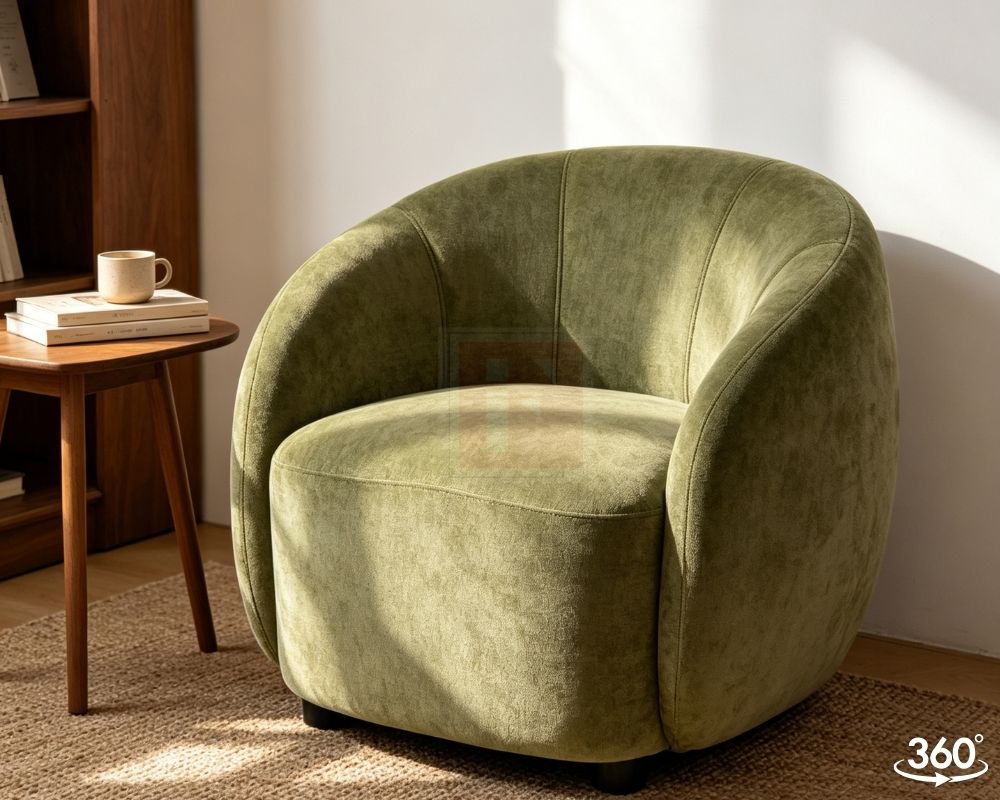 Swivel Barrel Chair
