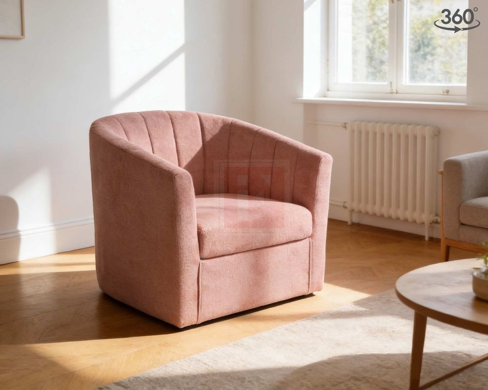 Upholstered Swivel Armchair photo 4