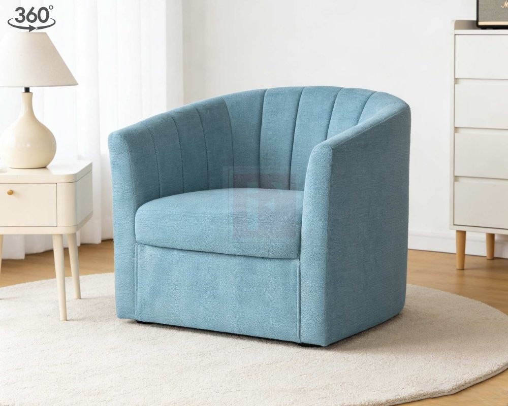 Upholstered Swivel Armchair photo 3