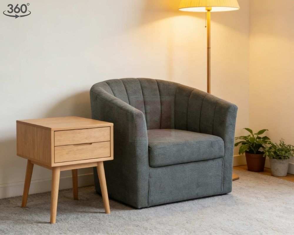 Upholstered Swivel Armchair
