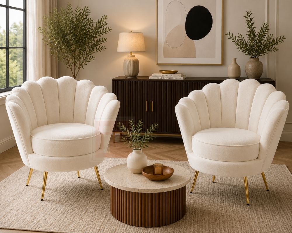 Velvet Barrel Accent Chair photo 3