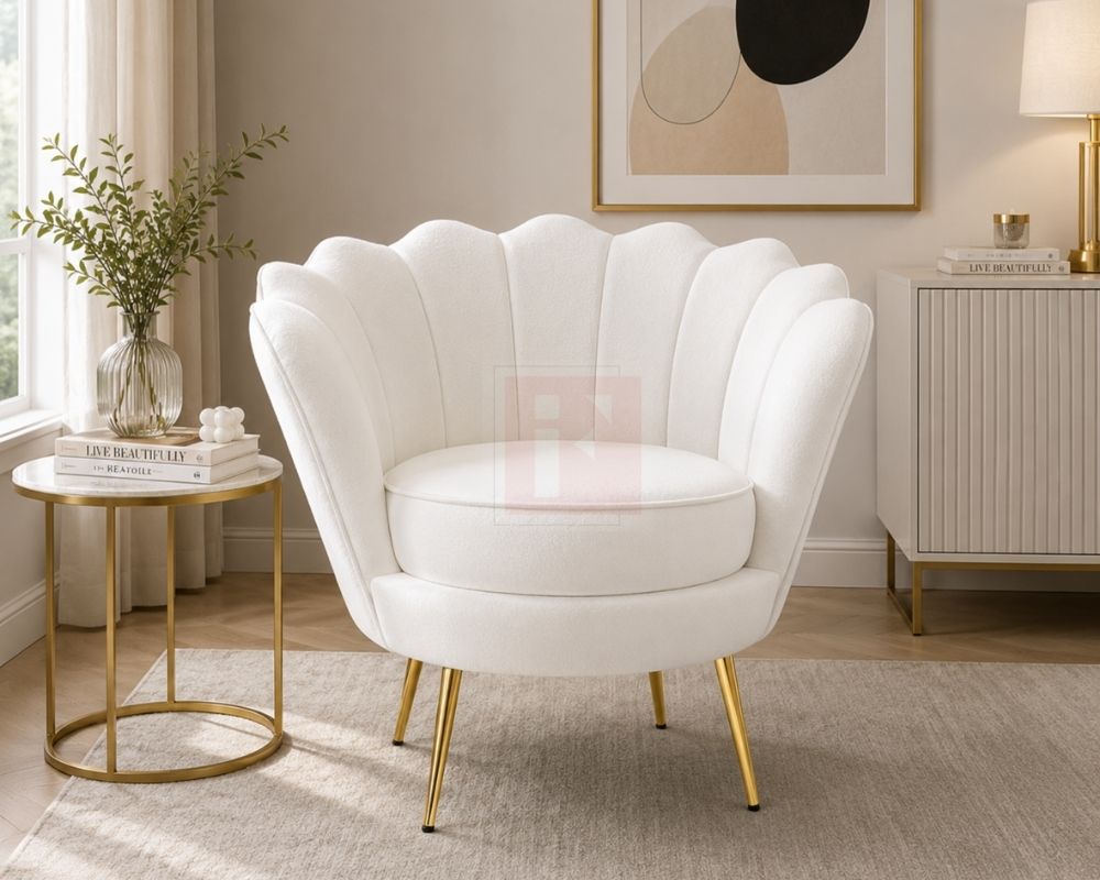 Velvet Barrel Accent Chair photo 8