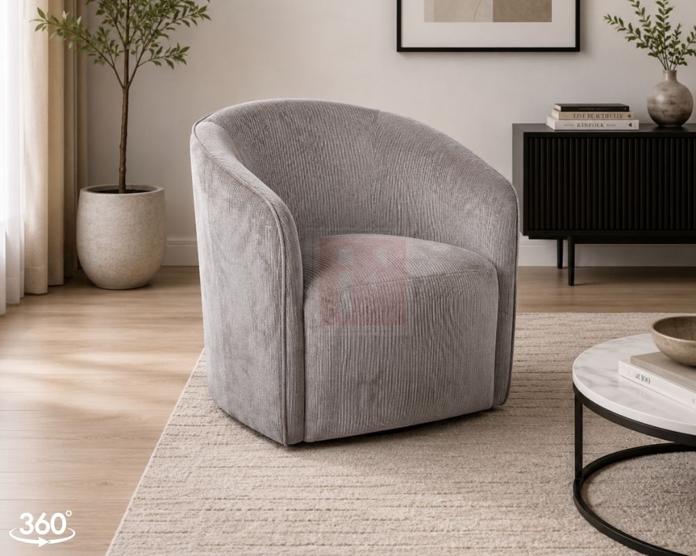 Upholstered Swivel Armchair photo 4