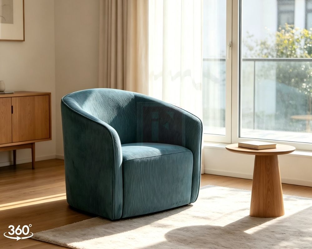 Upholstered Swivel Armchair