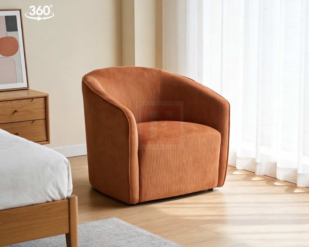 Upholstered Swivel Armchair photo 2