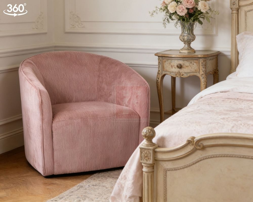 Upholstered Swivel Armchair photo 3