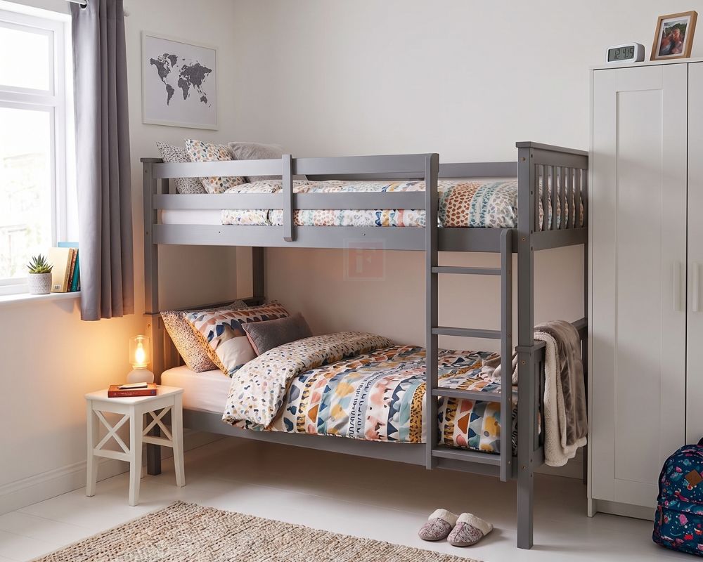 Solid Wood Single Bunk Bed – UK Stock photo 2