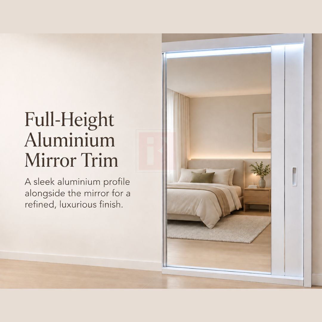 203cm Full-Mirror Sliding Wardrobe with LED Lighting photo 6