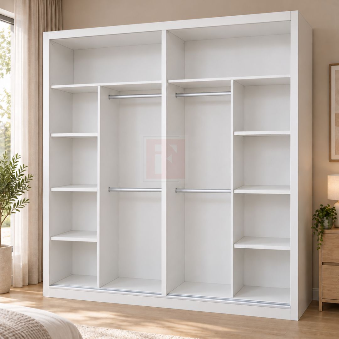 150cm Mirrored Sliding Wardrobe – 100% MDF photo 2